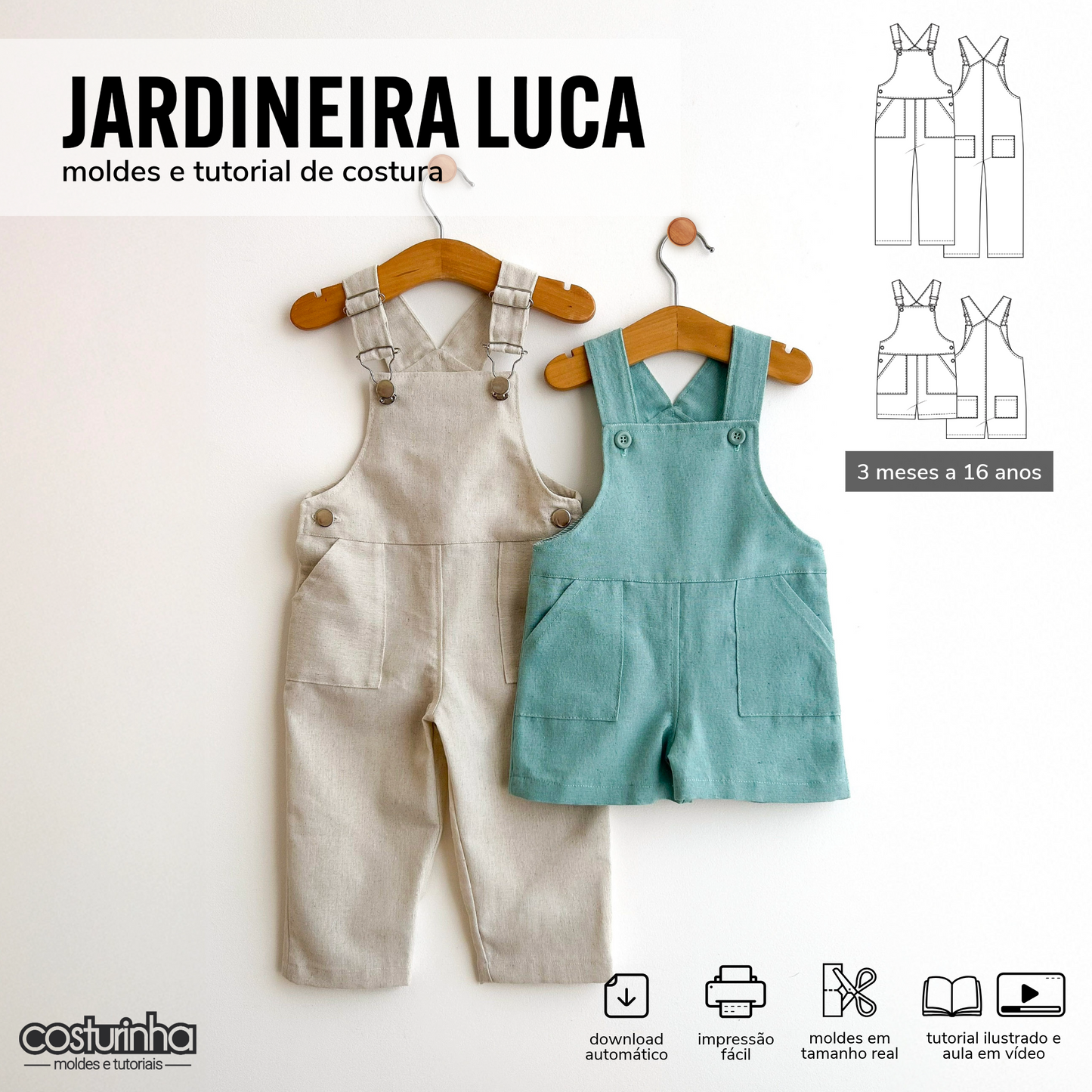 JARDINEIRA LUCA - moldes e tutorial