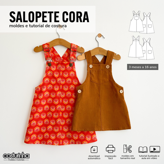 SALOPETE CORA - moldes e tutorial