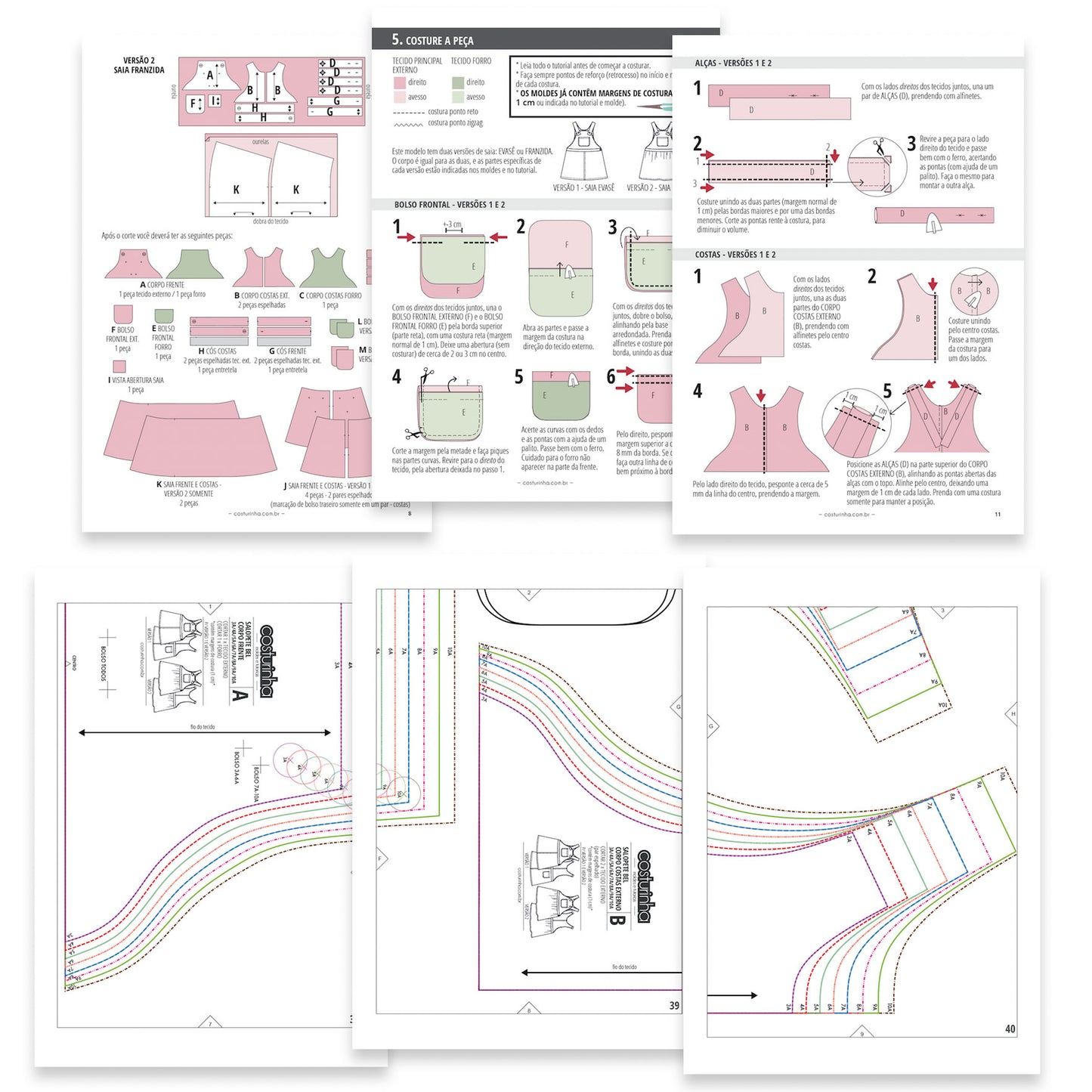 Salopete BEL - moldes e tutorial
