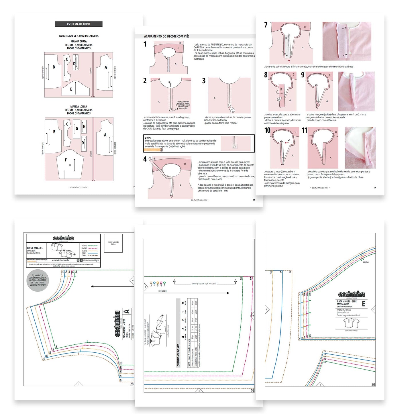 BATA MIGUEL - moldes e tutorial