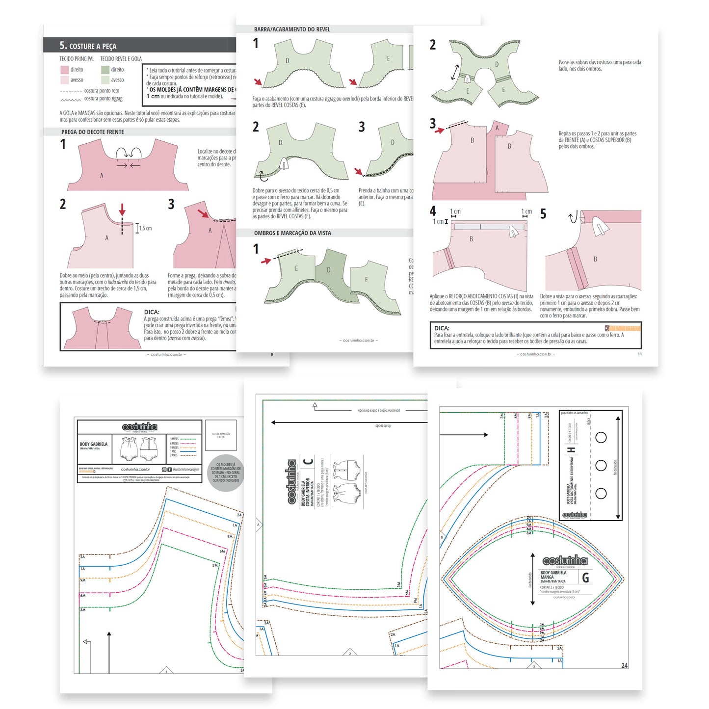 Body GABRIELA - moldes e tutorial