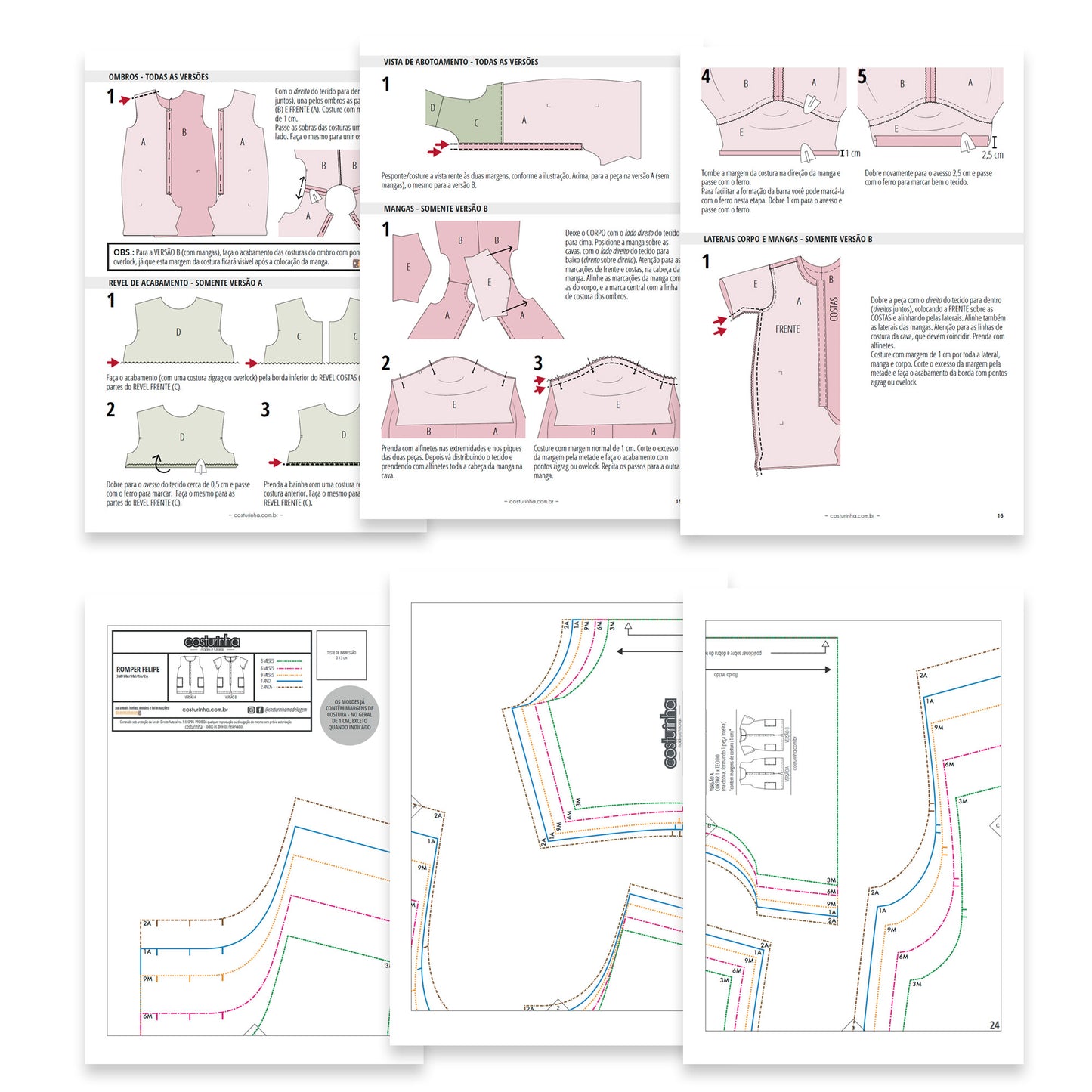 Romper FELIPE - moldes e tutorial