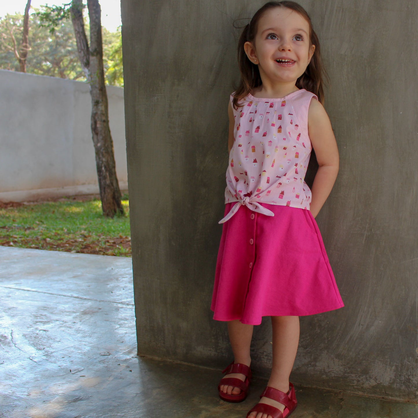 Saia OLIVIA infantil - moldes e tutorial