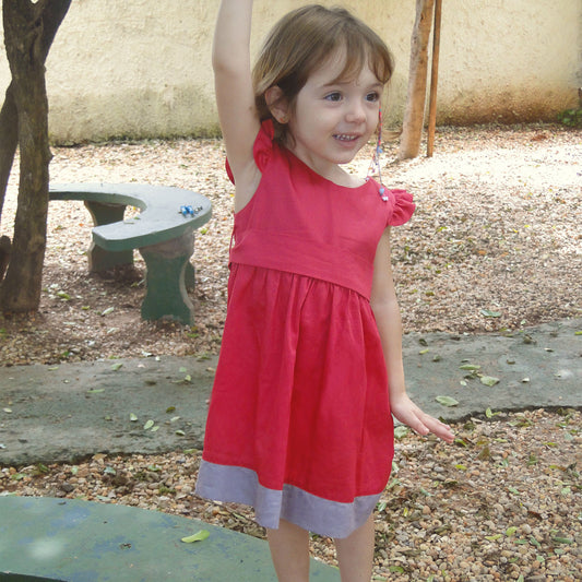 Aula de costura e moldes e tamanho real para vestido infantil - COSTURINHA