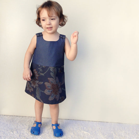 Vestido infantil evasê - moldes e aula de costura em PDF - COSTURINHA