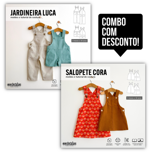 COMBO JARDINEIRA LUCA + SALOPETE CORA
