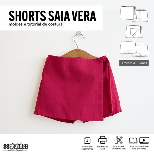 SHORTS SAIA VERA - moldes e tutorial