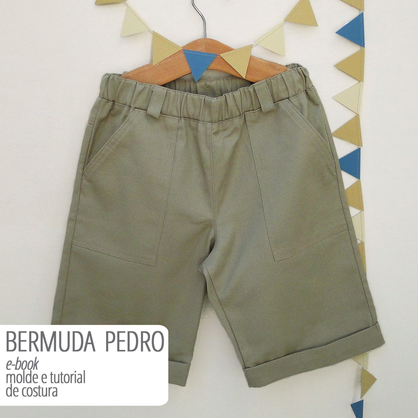Bermuda infantil masculina - molde de costura com aula