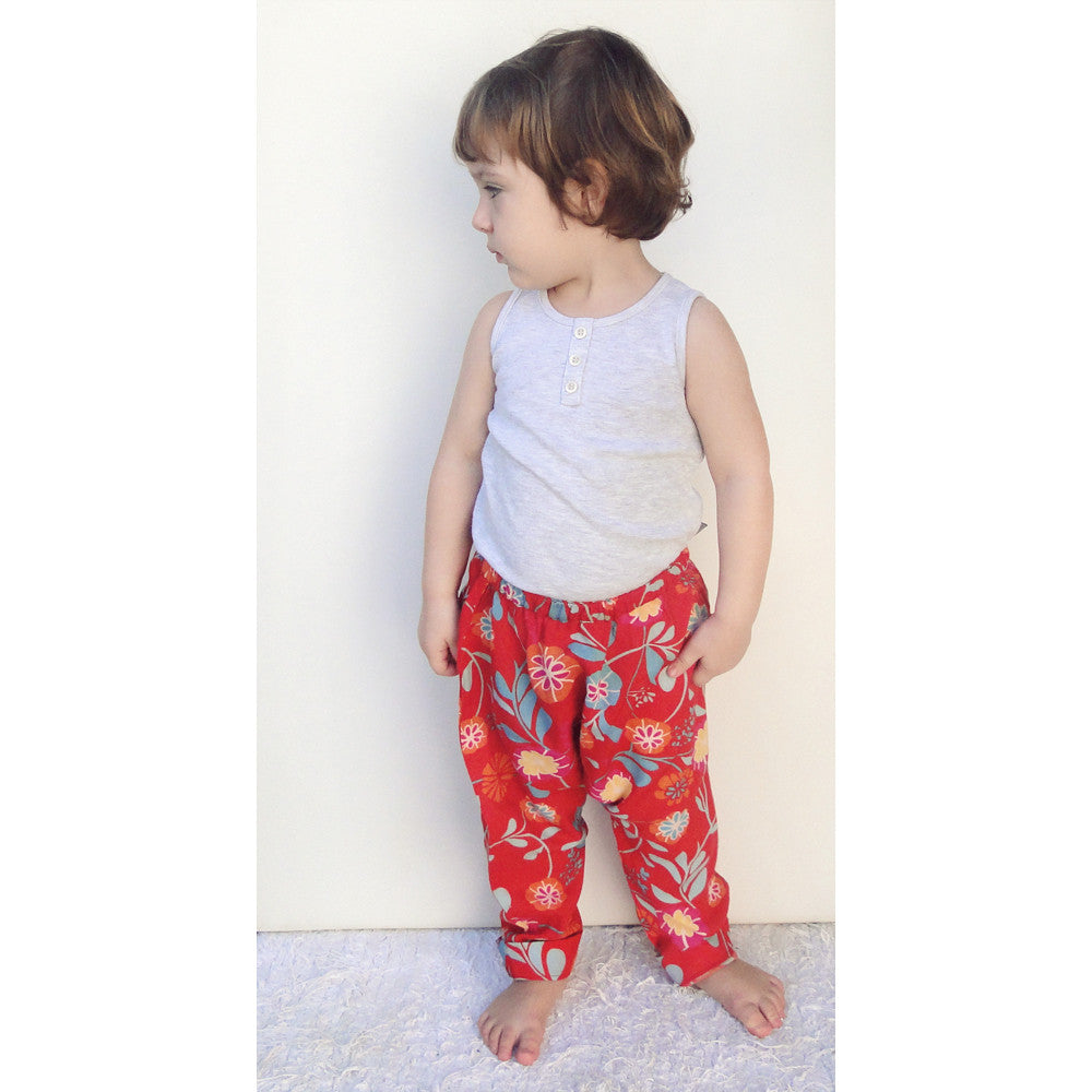 Calça infantil de sales tecido